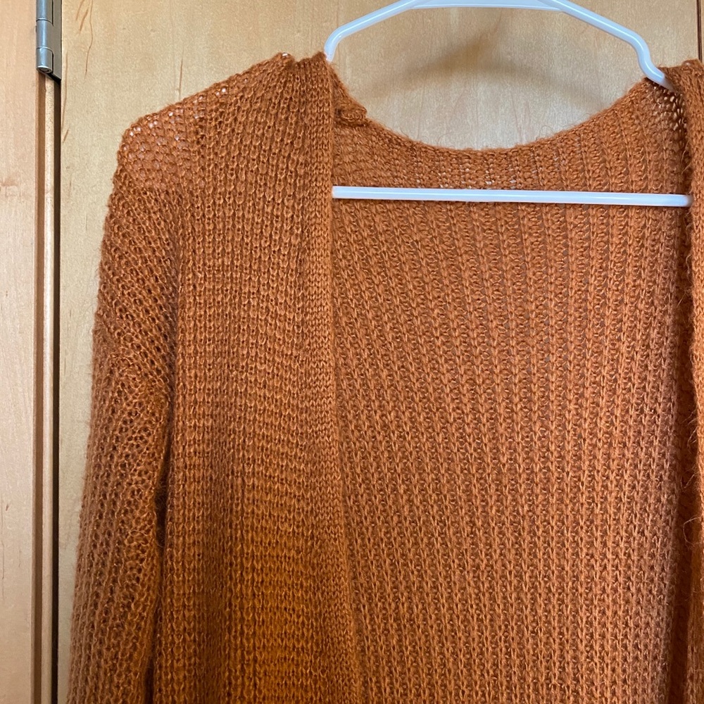 RUST ORANGE DUSTER SWEATER